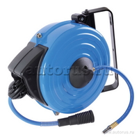 Катушка автоматическая со шлангом высокого давления 8x12 мм, 15 м, полиуретановым, резьба 1/4, Europe KING TONY 79912-15